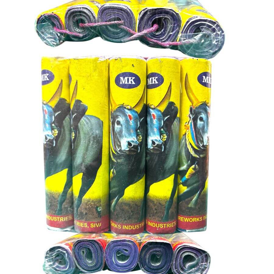 5” inch MEGA Deluxe Jallikkattu 22 ply ( Machine Fuse) - Diwali crackers, buy online, 2025 crackers, sky shot crackers, sparklers online