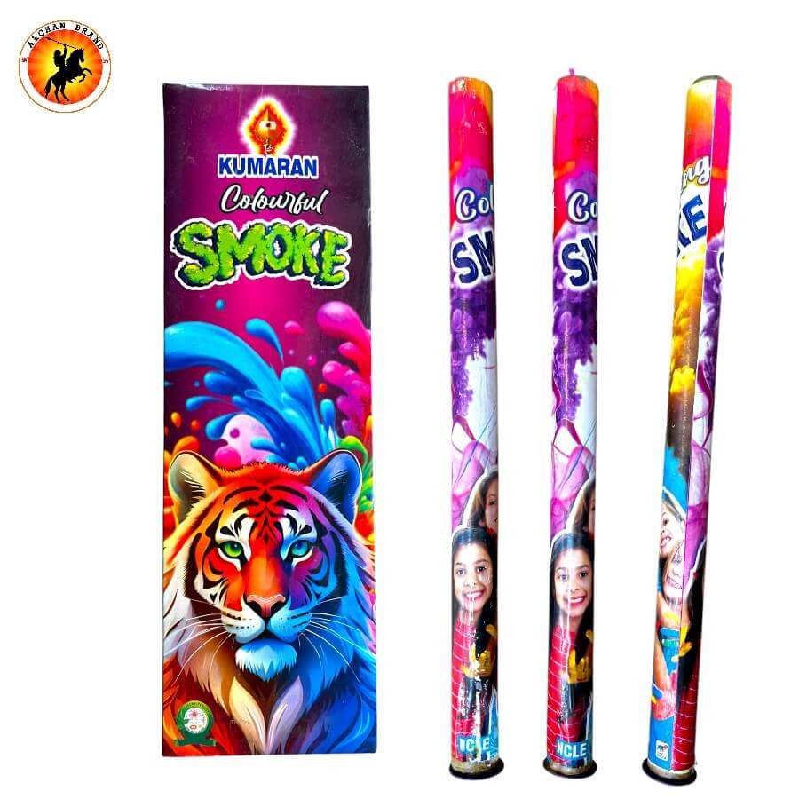 Color Smoke  Three Colors (3 pc/box) - Diwali crackers, buy online, 2025 crackers, sky shot crackers, sparklers online