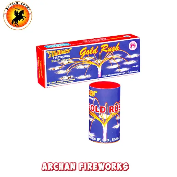 Standard Fireworks Gold Rush premium high-intensity crackling golden fountain.